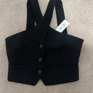 Dynamite Black Halter Blouse